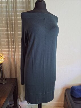 Athleta Knit Off-The-Shoulder Teal Dress #0392